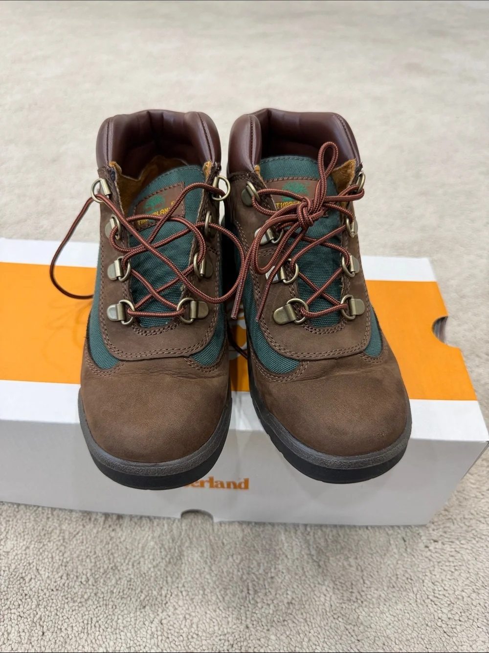 Timberland Brown and Green Men's Trail Boots